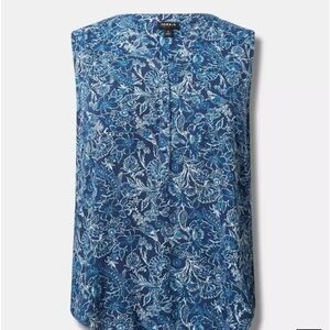 Torrid Harper Washable Gauze Sleeveless Pullover Blouse